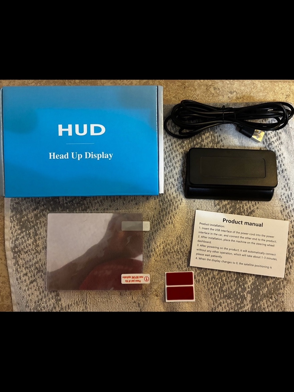 New! HUD Head Up Display Car GPS Speedometer Kit. Black Digital Display Box.